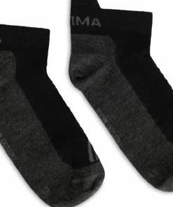 Aclima Ankle Socks 2-Pack Jet Black/grey