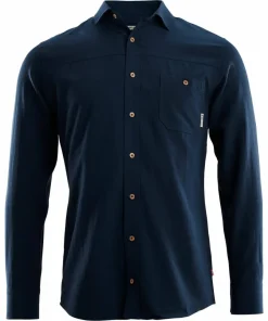 Aclima LeisureWool Woven Wool Shirt Man Navy Blazer