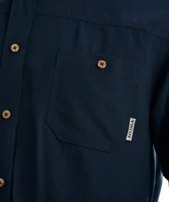 Aclima LeisureWool Woven Wool Shirt Man Navy Blazer