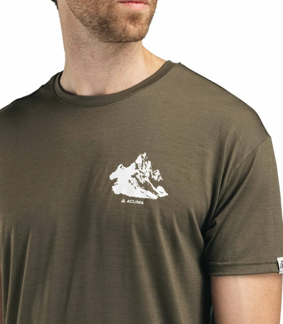 Aclima Men's Lightwool 140 Classic Tee Mountain Tarmac