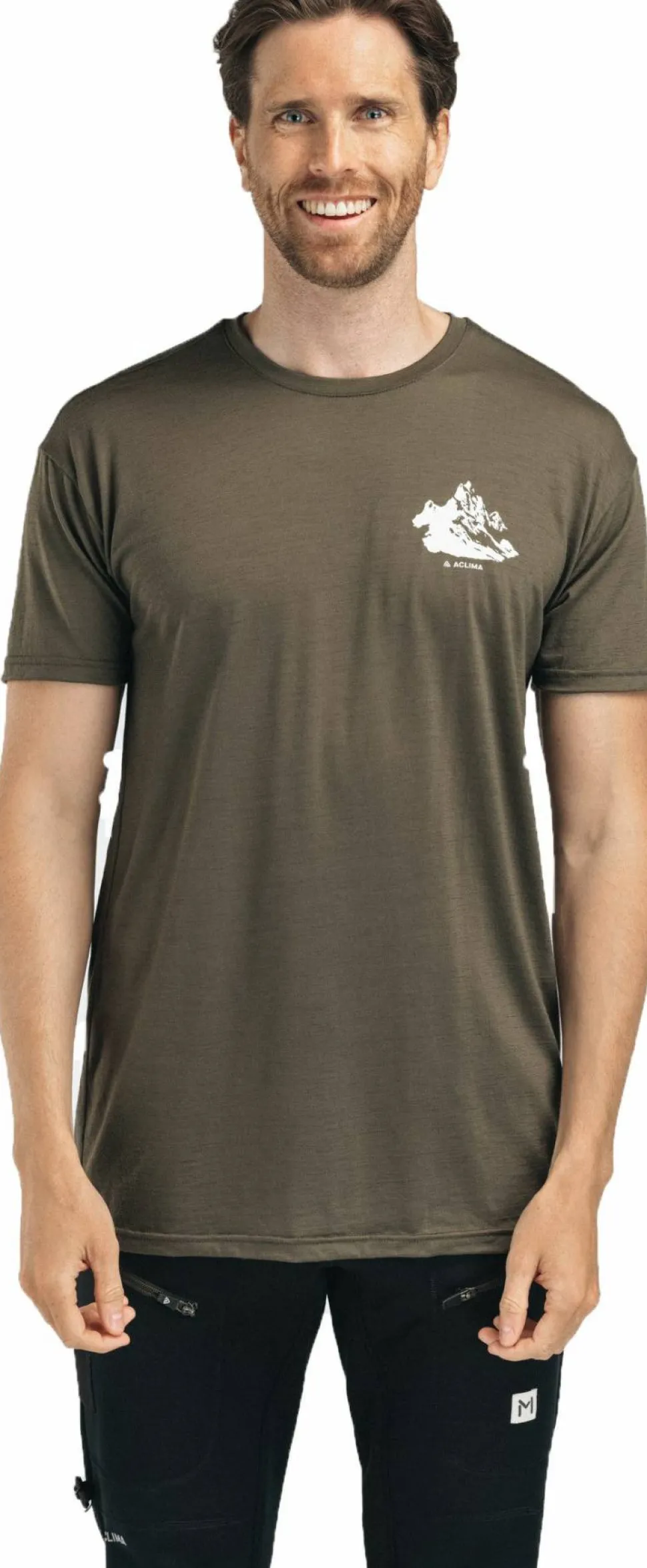 Aclima Men's Lightwool 140 Classic Tee Mountain Tarmac