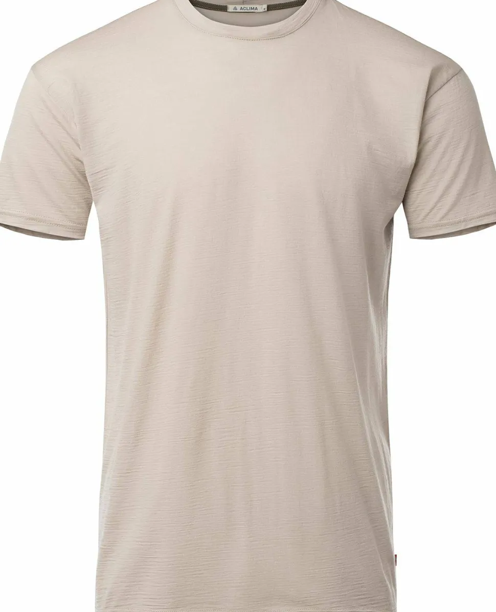 Aclima Men's LightWool 180 Classic Tee Simply Taupe