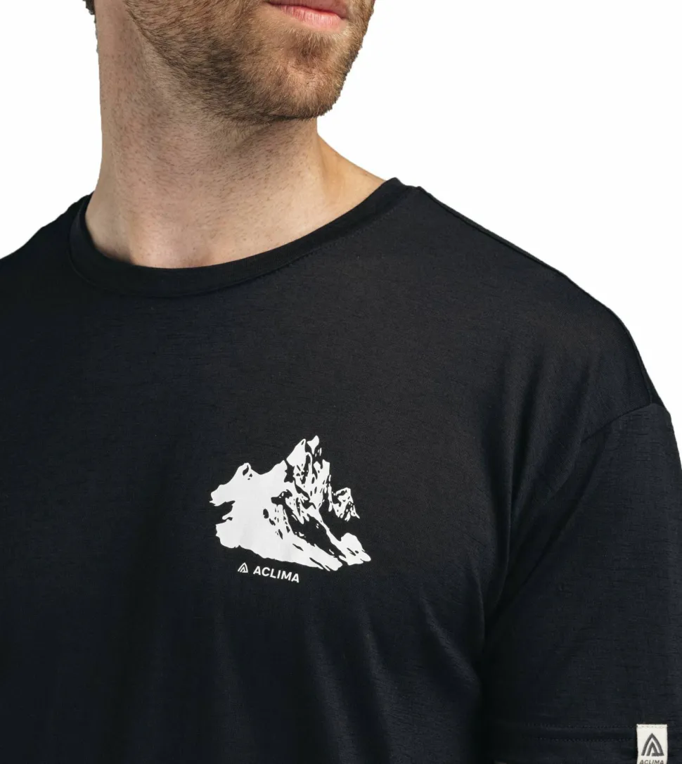 Aclima Men's Lightwool 140 Classic Tee Mountain Jet Black