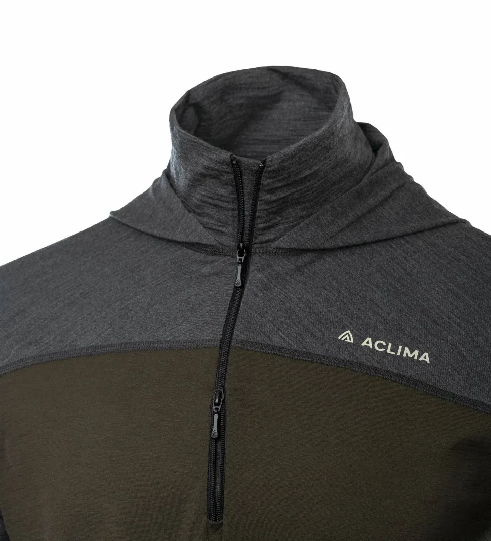 Aclima Men's LightWool 180 Hoodie Tarmac/Marengo