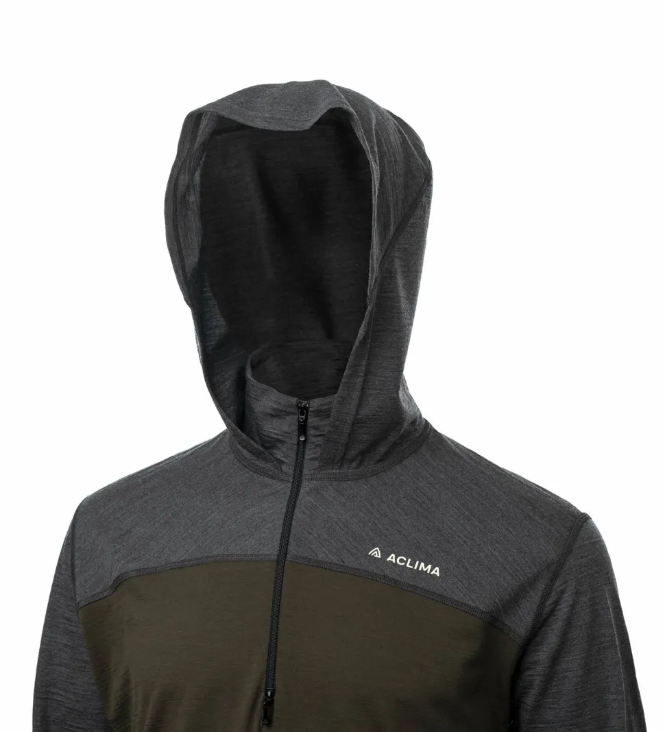 Aclima Men's LightWool 180 Hoodie Tarmac/Marengo