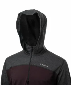 Aclima Men's LightWool 180 Hoodie Chocolate Plum/Marengo