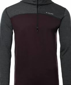 Aclima Men's LightWool 180 Hoodie Chocolate Plum/Marengo