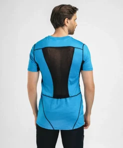 Aclima Men's LightWool 140 Sports T-shirt Bluejay/Jet Black