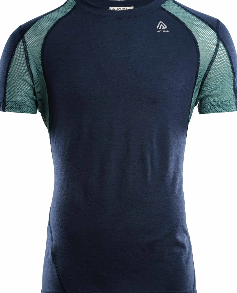 Aclima Men's LightWool 140 Sports T-shirt Navy Blazer/North Atlantic