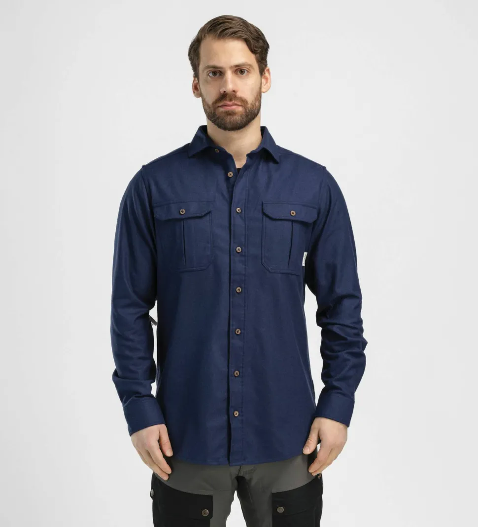 Aclima Men's ReBorn Woolshirt Navy Melange