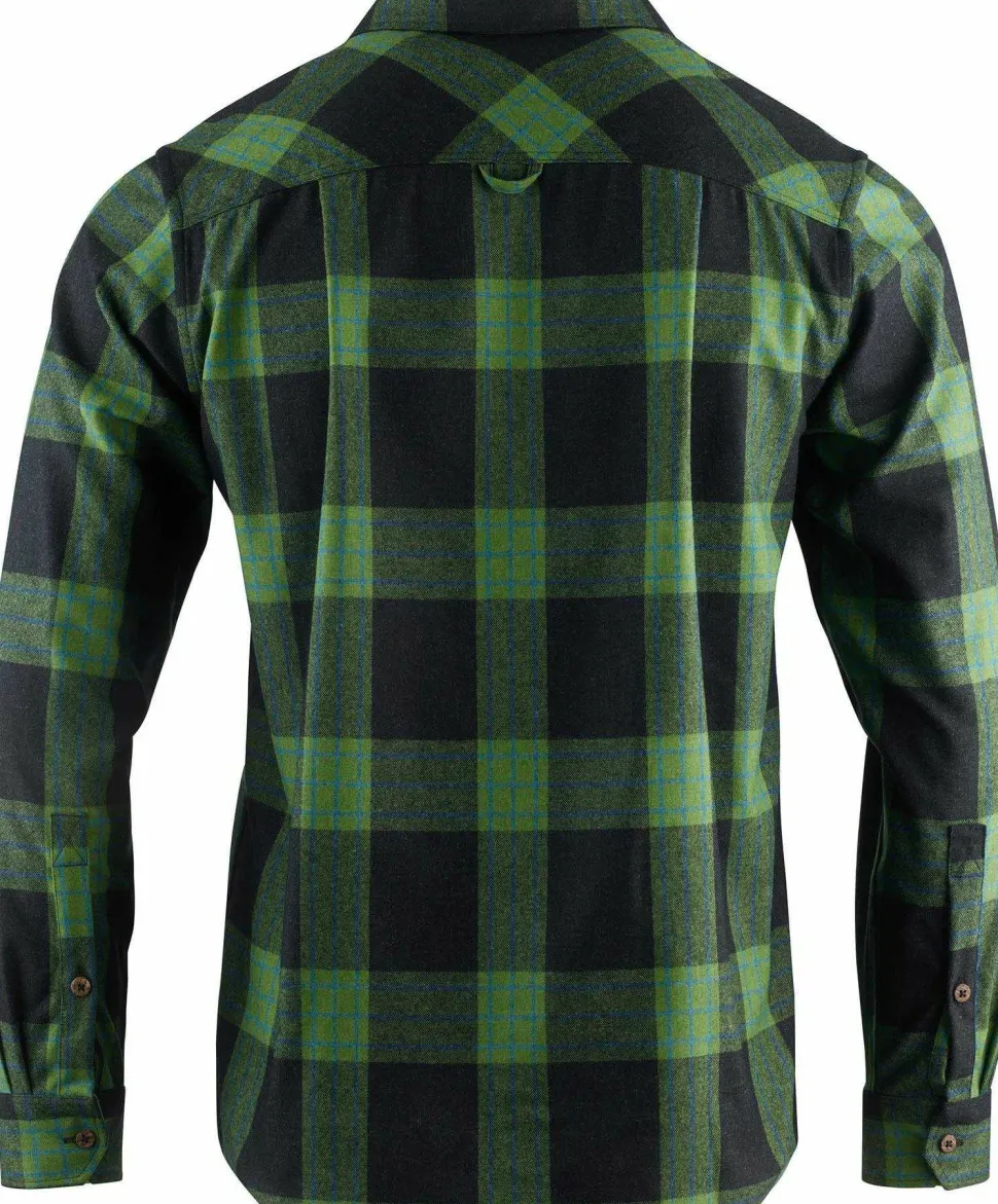 Aclima Men's ReBorn Woolshirt Check Dark Grey/Green