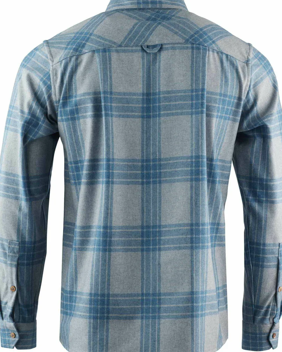 Aclima Men's ReBorn Woolshirt Check Light Grey/Jeans