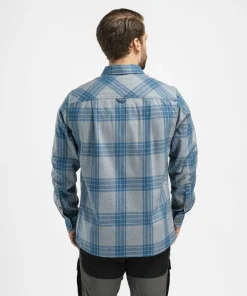 Aclima Men's ReBorn Woolshirt Check Light Grey/Jeans