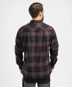 Aclima Men's ReBorn Woolshirt Check Dark Grey/Bordeaux