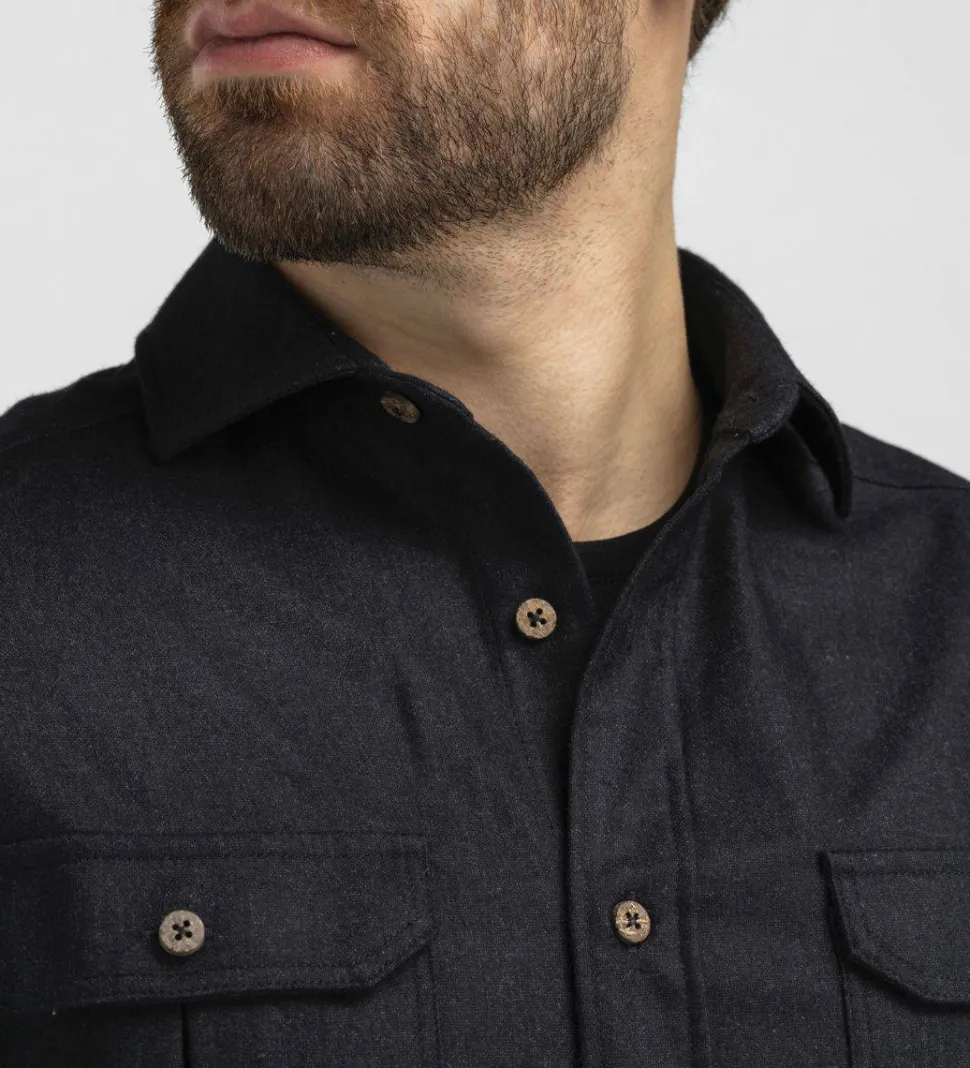 Aclima Men's ReBorn Woolshirt Dark Grey Melange