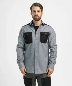 Aclima Men's ReBorn Woolshirt Light Grey Melange