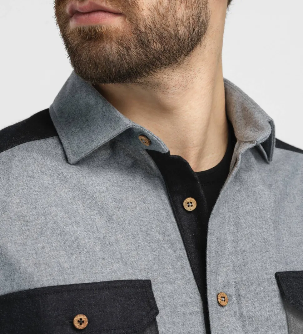 Aclima Men's ReBorn Woolshirt Light Grey Melange