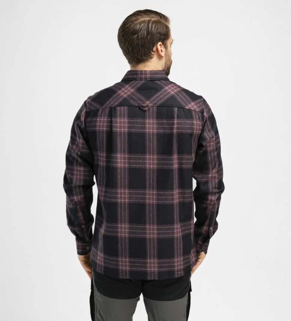 Aclima Men's ReBorn Woolshirt Check/Dark Grey/Fudge