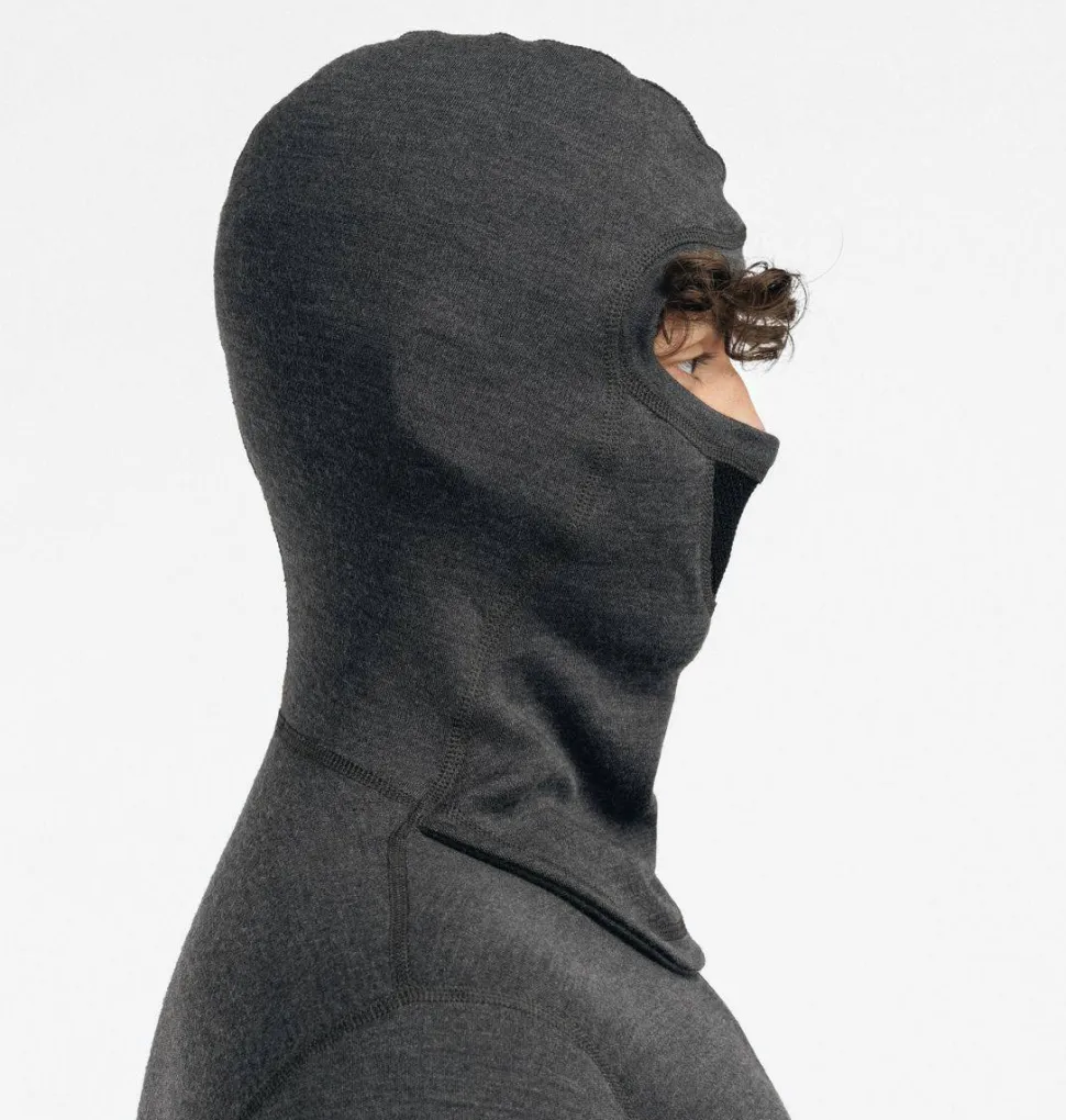 Aclima Men's WarmWool Hoodsweater with Zip Marengo/Jet Black/Corsair