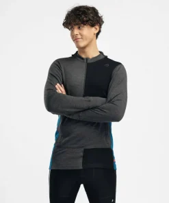 Aclima Men's WarmWool Hoodsweater with Zip Marengo/Jet Black/Corsair