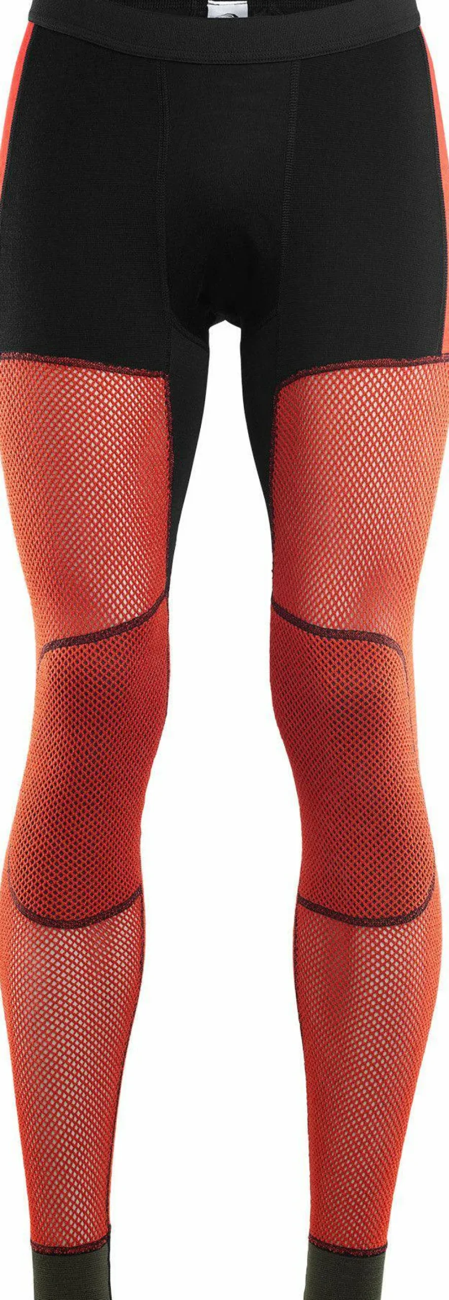 Aclima Men's WoolNet Hybrid Longs Jet Black/Poinciana/Olive Nigh