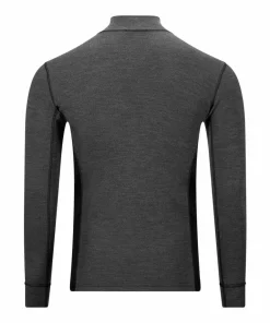 Aclima WarmWool Mock Neck with Zip Man Marengo/Jet Black