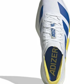 Adidas Men's Adizero Adios Pro 4 Cloud white/Blue/Yellow