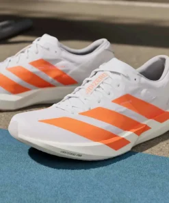 Adidas Men's Adizero Adios 9 Cloud white/Lucid Orange/Lucid red