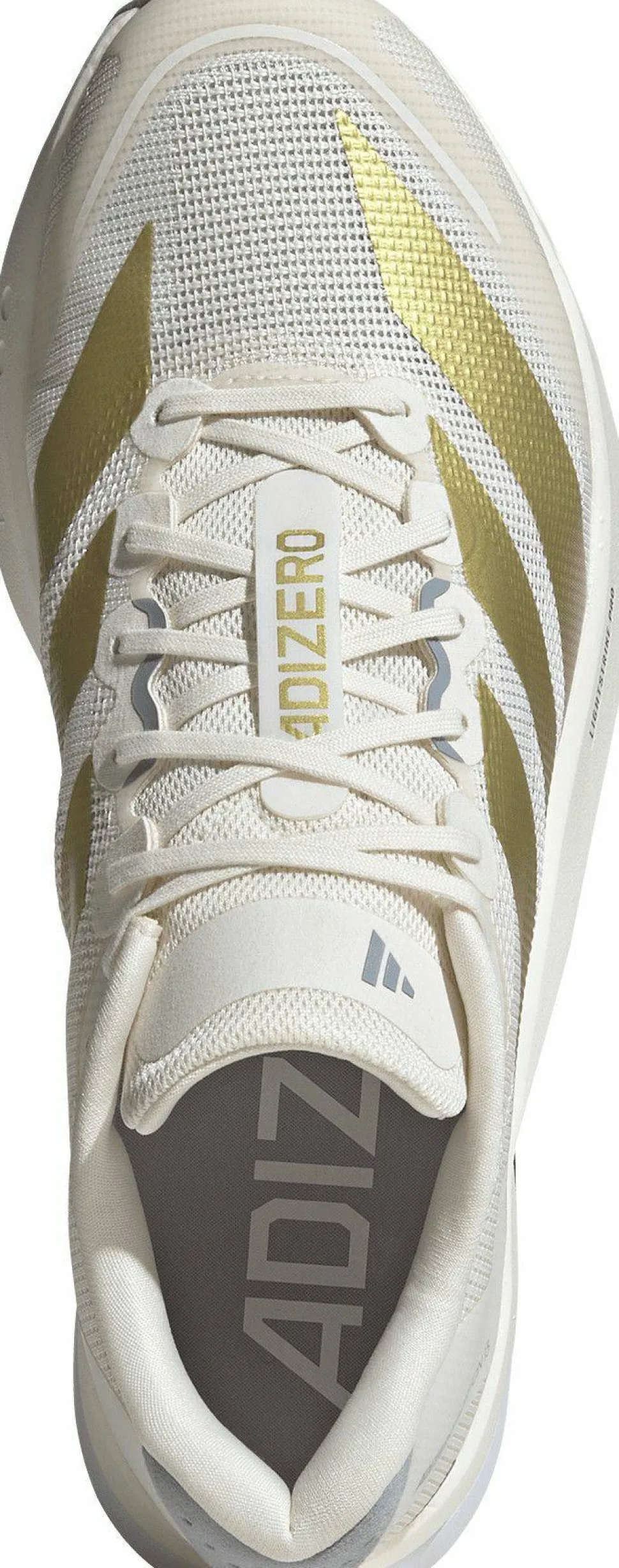 Adidas Men's Adizero Boston 13 Cloud White/Gold Mint/Halsil