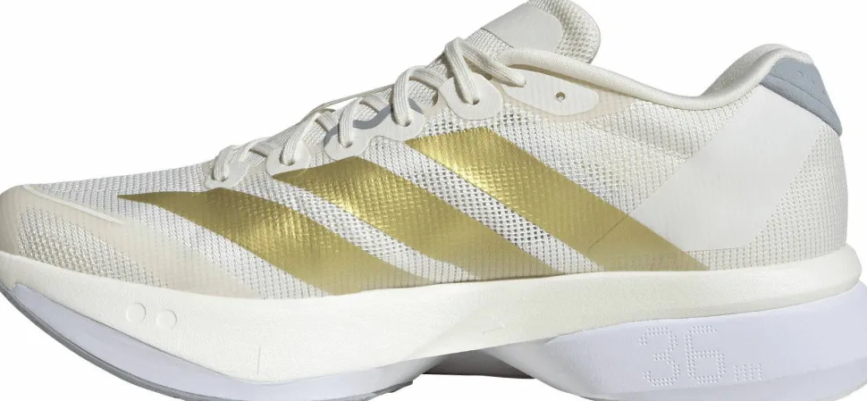 Adidas Men's Adizero Boston 13 Cloud White/Gold Mint/Halsil