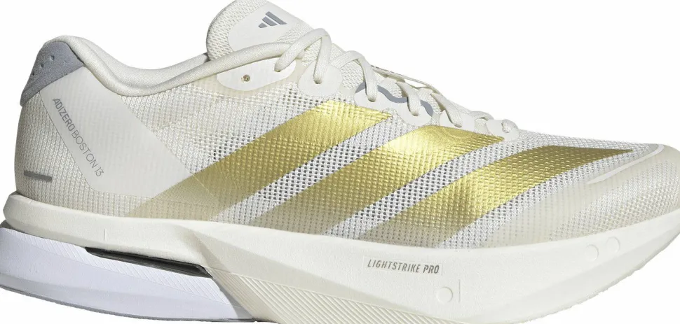 Adidas Men's Adizero Boston 13 Cloud White/Gold Mint/Halsil