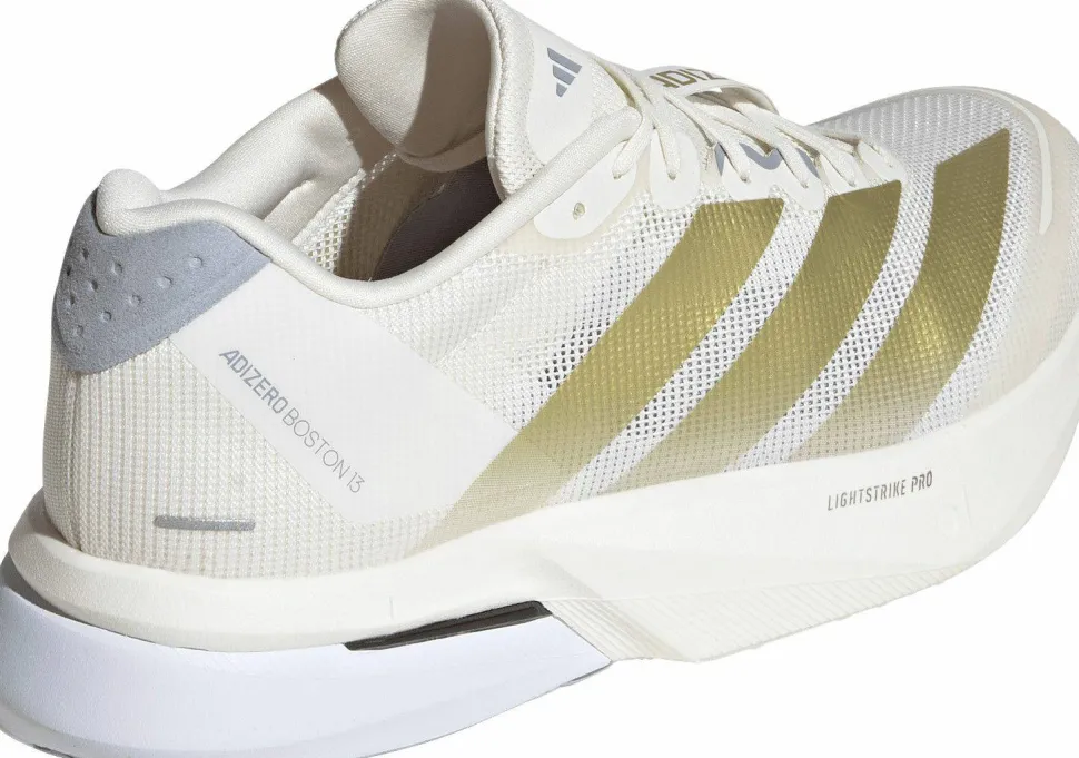 Adidas Men's Adizero Boston 13 Cloud White/Gold Mint/Halsil