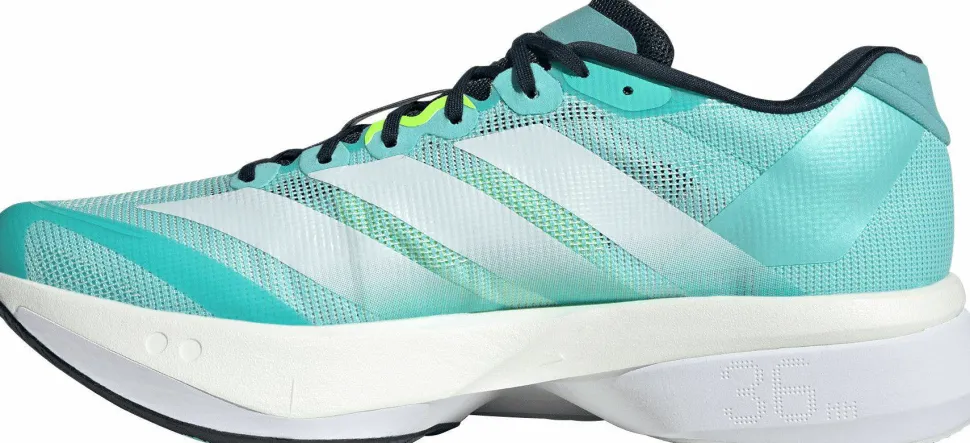Adidas Men's Adizero Boston 13 Flash Aqua/Cloud White/Lucid Lemon