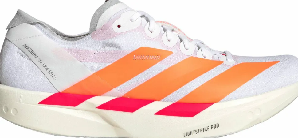 Adidas Men's Adizero Takumi Sen 11 Cloud White/Lucid Orange/Lucid Red