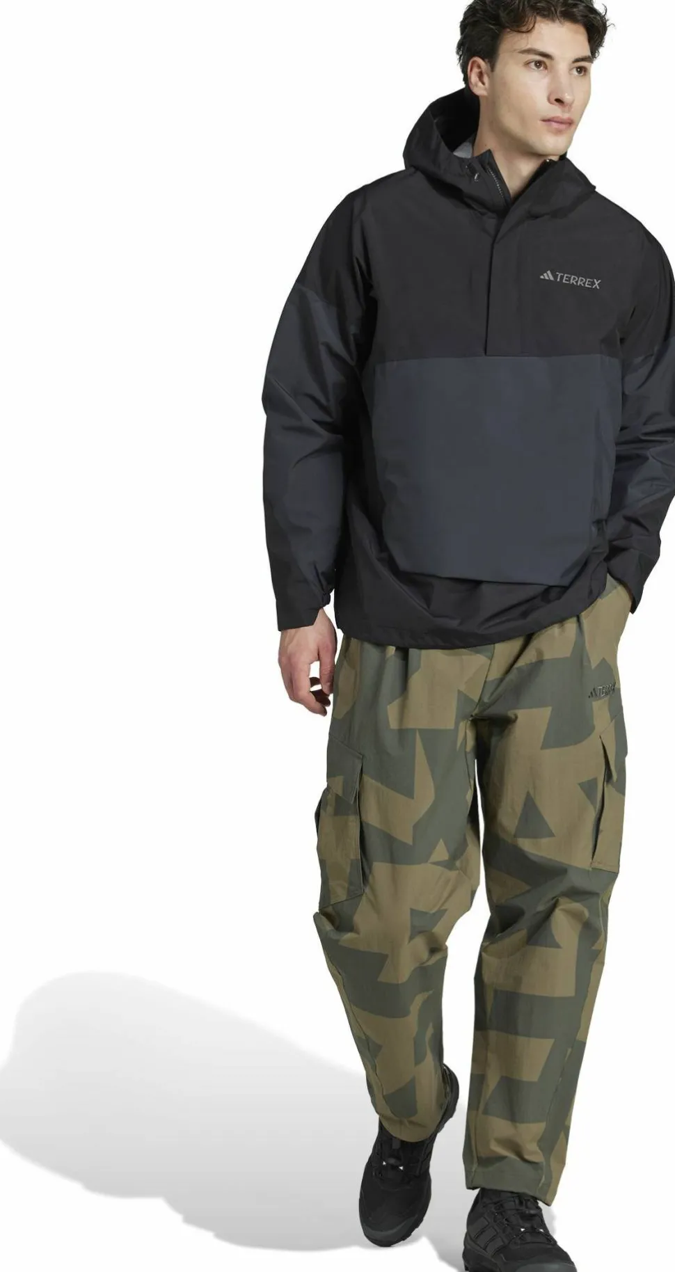 Adidas Men's Cargo Aop Pants Carbon/legivy/olistr/