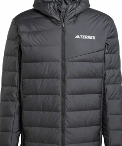 Adidas Men's Multi Light Down Hooded Jacket Black