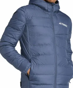 Adidas Men's Multi Light Down Hooded Jacket Shanav