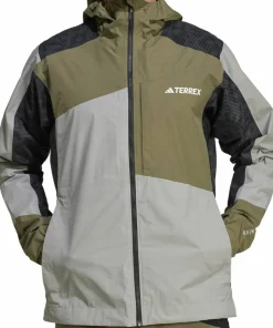 Adidas Men's Terrex Xperior Hybrid RAIN.DRY Jacka Charcoal Solid Grey/Olive Strata/Carbon