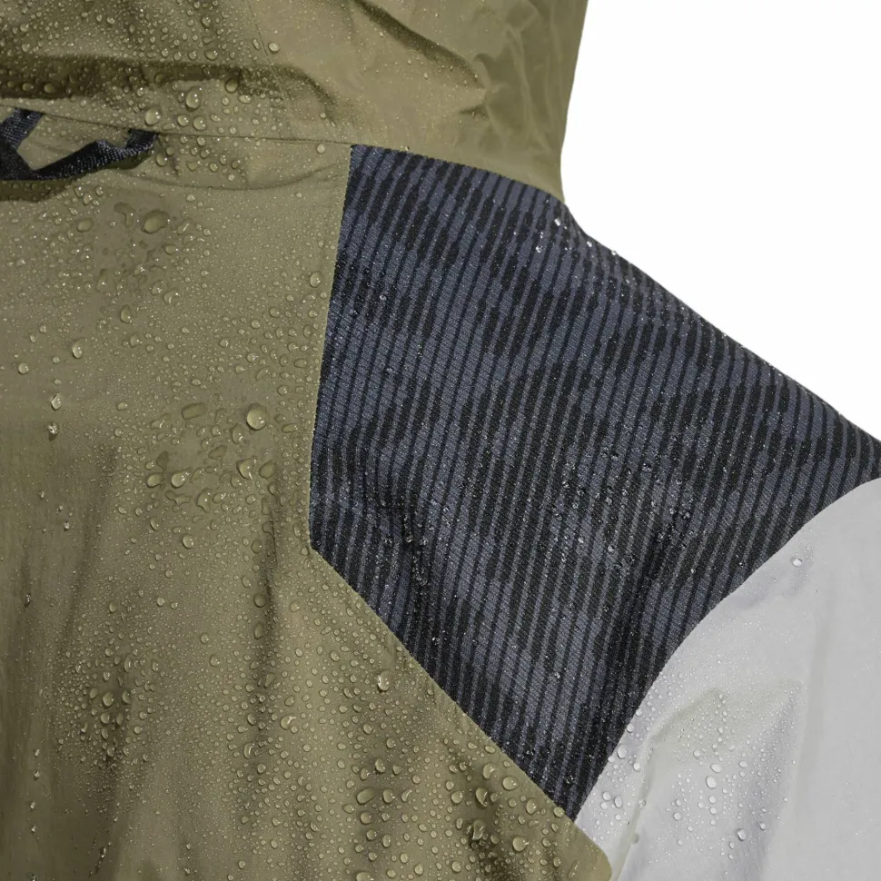 Adidas Men's Terrex Xperior Hybrid RAIN.DRY Jacka Charcoal Solid Grey/Olive Strata/Carbon