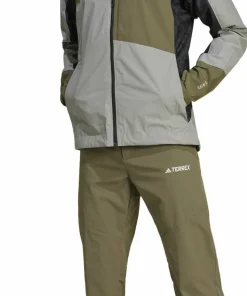 Adidas Men's Terrex Xperior Hybrid RAIN.DRY Jacka Charcoal Solid Grey/Olive Strata/Carbon