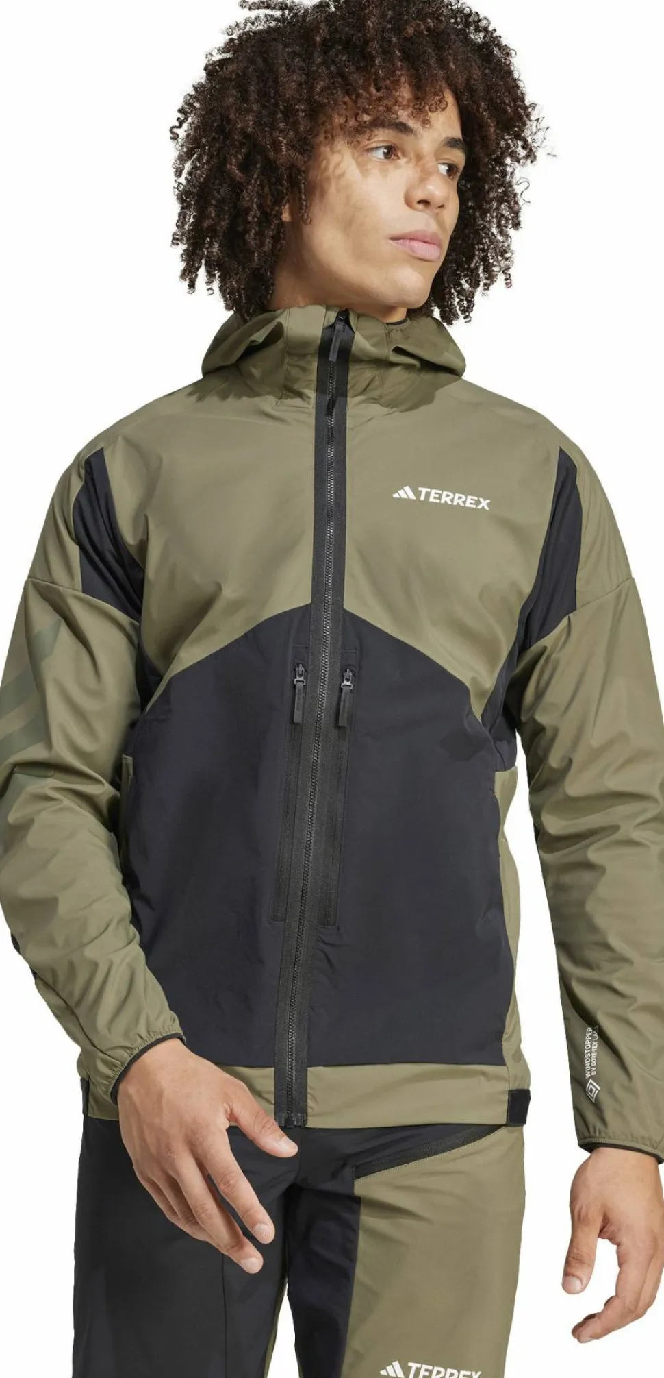 Adidas Men's Terrex Xperior 2L Lined RAIN.RDY Anorak Olistr/Black