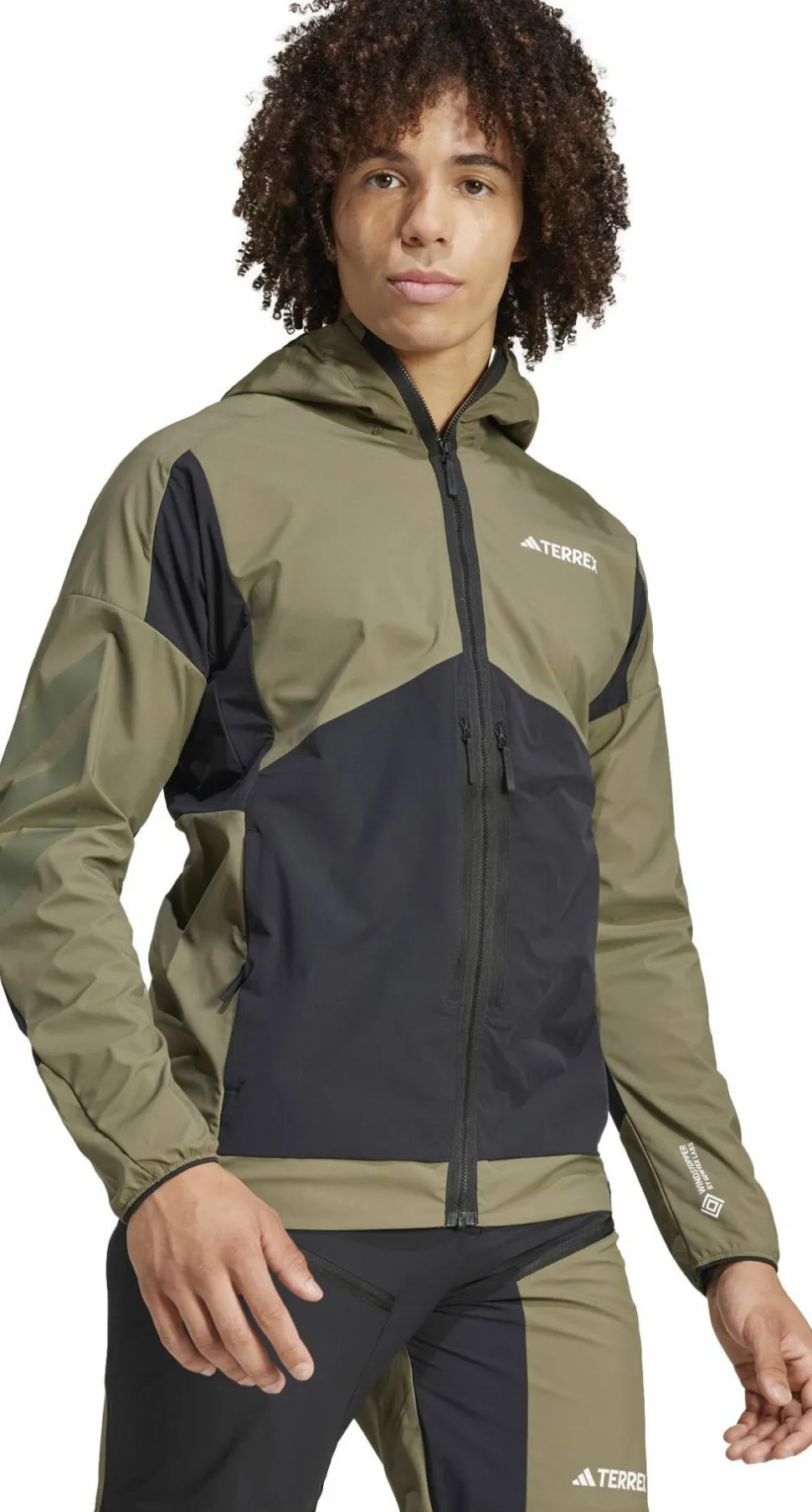 Adidas Men's Terrex Xperior 2L Lined RAIN.RDY Anorak Olistr/Black
