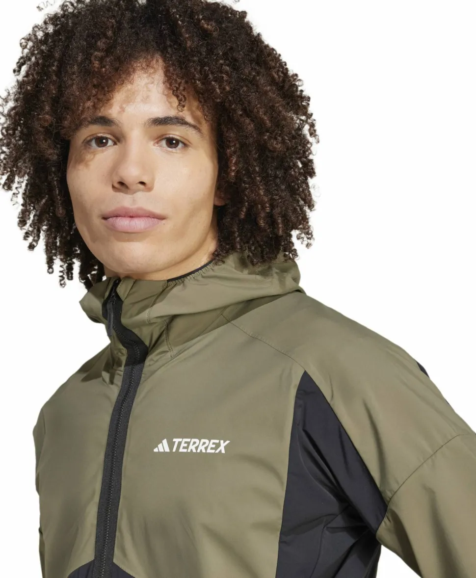 Adidas Men's Terrex Xperior 2L Lined RAIN.RDY Anorak Olistr/Black