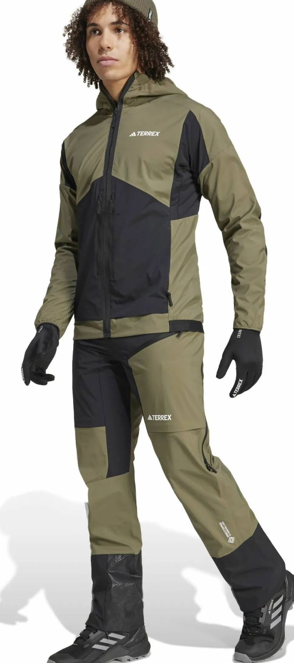 Adidas Men's Terrex Xperior 2L Lined RAIN.RDY Anorak Olistr/Black