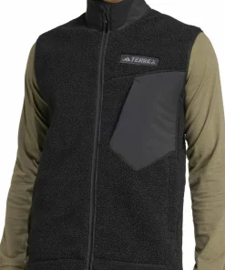 Adidas Men's Terrex Xploric High Pile Fleece Vest Black