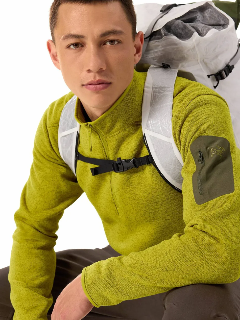 Arc'teryx Men's Covert 1/2 Zip Olive Moss Heather
