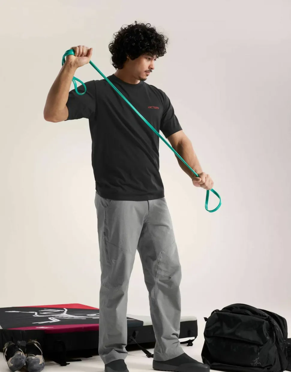 Arc'teryx Men's Kragg Sl Cotton Blurred Bird Ss Black/dynasty