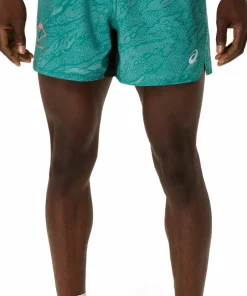 Asics Men's Fujitrail All Over Print 5in Short Rainy Lake