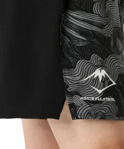 Asics Men's Fujitrail All Over Print 5in Shorts Performance Black/Carbon/Cream