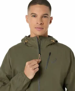 Asics Men's Fujitrail Elite Waterproof Jacket Mantle Green